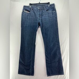Diesel Zatiny Regular Bootcut Jeans Size 34x32 (37x32) Dark Blue Button Fly